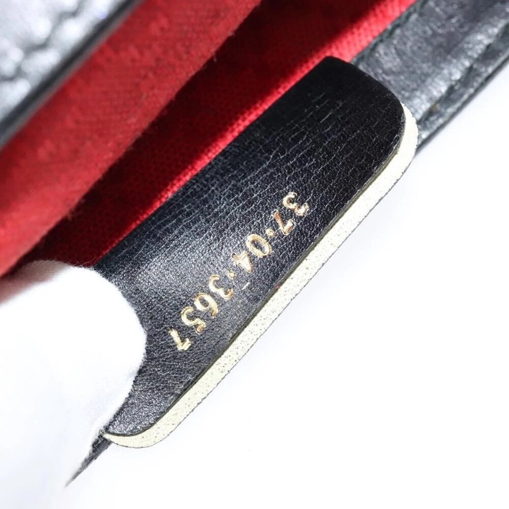 GUCCI GG Canvas Web Sherry Line Shoulder Bag Black Gold - Picture 8 of 15